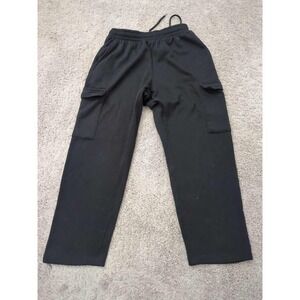 Umbro Sweatpants Mens Medium‎ Black Pull On Cargo Pockets Athletic